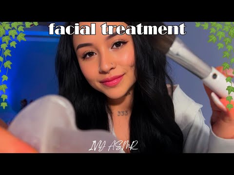 ASMR- Facial treatment🧖‍♀️💕Taking care of you until you fall asleep🥰