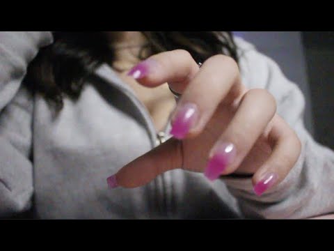 asmr  air and camera tapping/scratching w acrylic nails