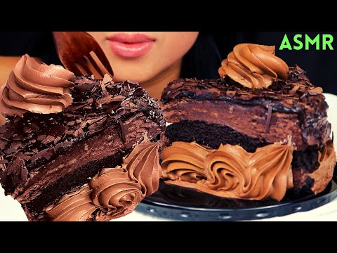 ASMR 🍫 DECADENT CHOCOLATE CAKE OVERLOAD! *Creamy Whipped Frosting* EATING SOUNDS 먹방 Christianna ASMR