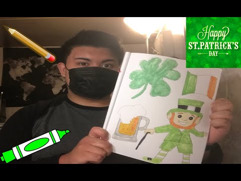 ASMR Sketching and Coloring St. Patrick's Things (No Talking)