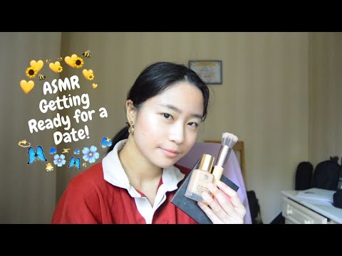 ASMR British Best Friend Does Your Makeup For a Date Roleplay 💄 (whispers, face touching, brushing)