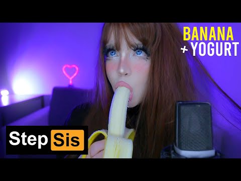 ASMR 💦🍌 your STEPSISTER is hungry and wants a BANANA