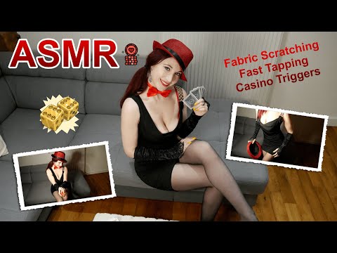 ASMR Fabric scratching and Casino triggers | fast tapping [no talking]