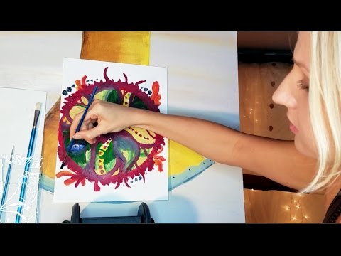 ASMR PAINTING, Tingly Sounds  ➤ OUTRAGEOUS Mandala | Crinkles Included