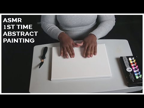 ASMR 1st Time Abstract Art w/ Scratching and Scraping Sounds