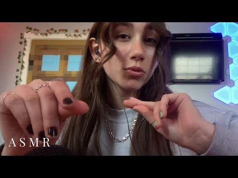 ASMR fast and chaotic mouth sounds, hand sounds, and hand movements