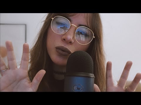 ASMR INTENSE Fast & Aggressive Mouth sounds, Hands movement😚💋 (inaudible whispers)