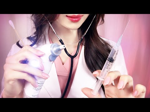 5 Minute ASMR (Sub) Fast Medical Examination / Doctor's COVID-19 Test and Vaccination
