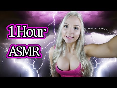 1 hour ASMR Triggers to help you relax + Thunder Storm