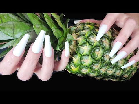 ASMR Aggressive Scratching On A Pineapple | No Talking | Long Nails