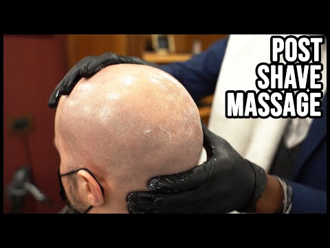 POST SHAVE HEAD MASSAGE and FACE SHAVE PRE 💈 ASMR no TALKING