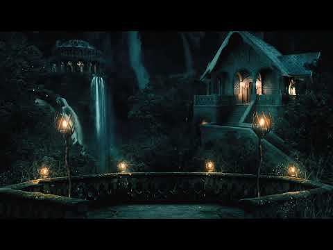 Relaxing Night at Rivendell | ASMR Ambience Lord of The Rings & The Hobbit inspired ◈ Sleep/ Relax 🌙