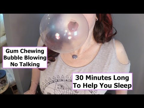 ASMR Gum Chewing / Bubble Blowing / No Talking For Sleep