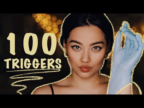 [ASMR] 100 TRIGGERS in 16 MINUTES| Tapping| Scratching| Face Touching| Scissors