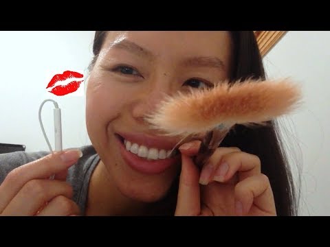 ASMR 1000 Kisses with Face Brushing for Your Relaxation!! (iphone mic) :)