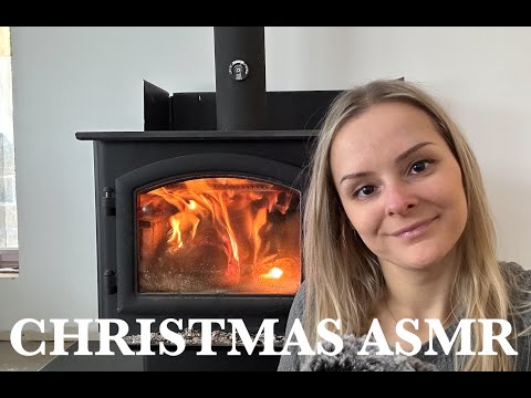 ASMR - Reading christmas stories by the fireplace (WHISPERING AND INAUDIBLE)