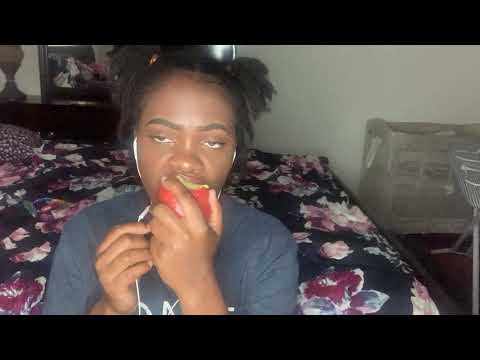 ASMR Eating Sounds: Juicy Crunchy Red Apple (No Talking)