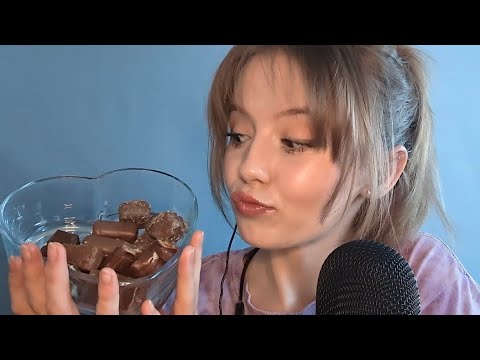 ASMR | Eating Chocolates ♥️🍫♥️ (whispers and sticky mouth sounds)