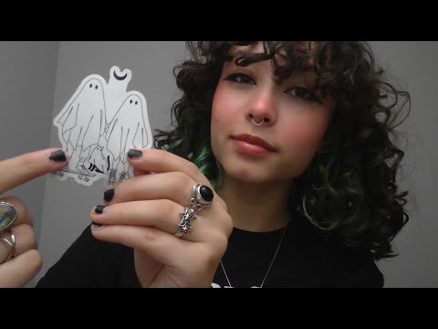 ASMR - sticker show & tell ★ tracing and tapping