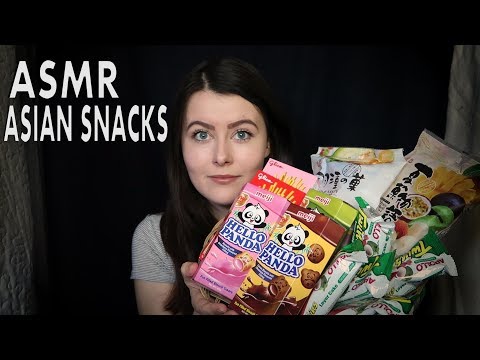 ASMR Trying Asian Snacks (Pocky, Mochi, Cake) Eating Sounds | Chloë Jeanne ASMR