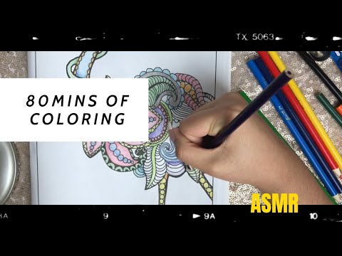 ASMR| 80 Mins Of Relaxing Coloring & Soft Whispers
