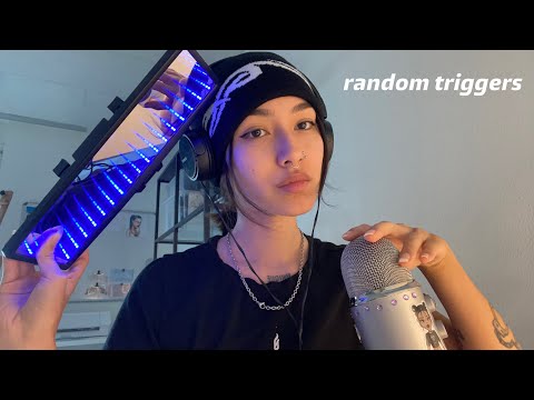 ASMR ☆ TRYING NEW TRIGGERS (rambles, mirror tapping, glasses,..)/a lil chaotic tho