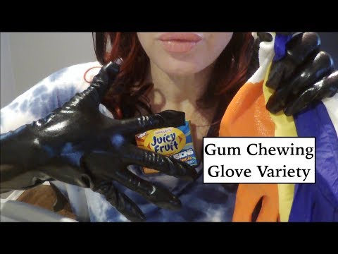 ASMR Gum Chewing Glove Variety with Whispered Ramble.