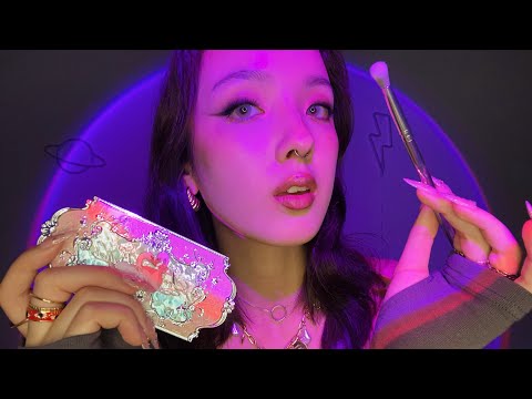WLW ASMR | Doing Your Makeup For a Date (She Wants You) + face touching, tapping, and brushing 🩷