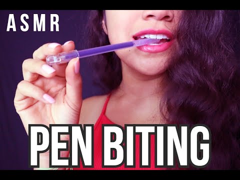 Pen Biting! | Azumi ASMR | Tingling Biting, Mouth Sounds, Sucking, Teeth Tapping (No Talking)