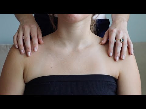 ASMR | Shoulder, neck, & chest scratch with some hair play 🥰 *whisper*