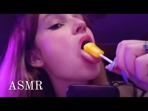 Lollipop licking ASMR / Ликинг леденца АСМР/ ЛИПКИЕ Звуки рта / sticky mouth sounds