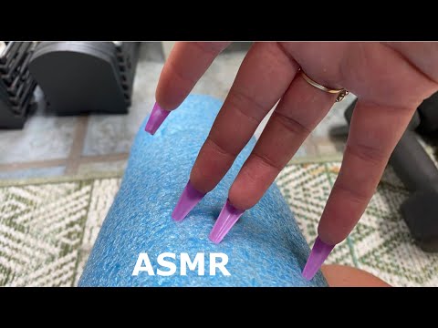 ASMR - Workout room tour - tapping, scratching & lots of Build up tapping!