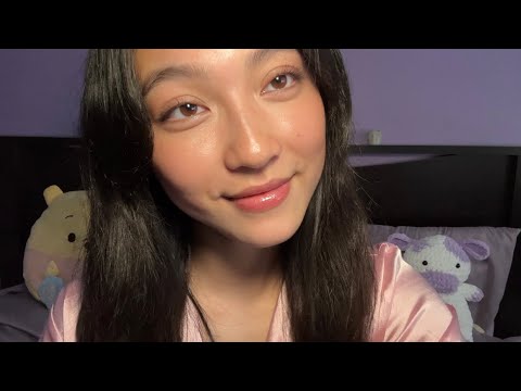 ASMR Comforting You After A Bad Dream 💭 Kisses & Layered Fluffy Mic Sounds / Scalp Massage 💆🏻‍♀️
