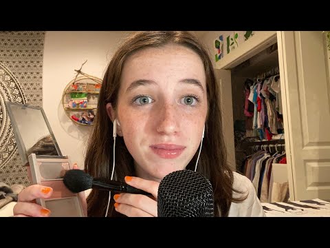 Asmr doing your makeup fast and aggressive