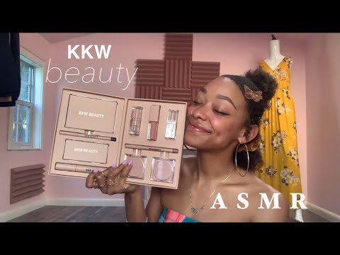 ASMR | KKW Beauty Unboxing 🥥✨| (scratching, tapping, whispers) ♡
