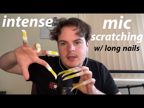 Lofi Fast & Aggressive ASMR Hand Sounds, Mic Scratching w/ Long Nails + Visual Triggers