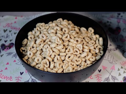Heart Shape Cheerios with CoCoa Puffs ASMR Eating Sounds