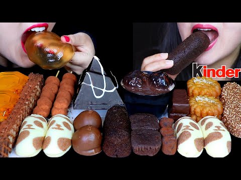 ASMR OUR FAVORITE DESSERTS (CHOCOLATE PROFITEROLES, FANCY MOUSSE CAKE, TWINKIE, MARSHMALLOW, JELLY먹방