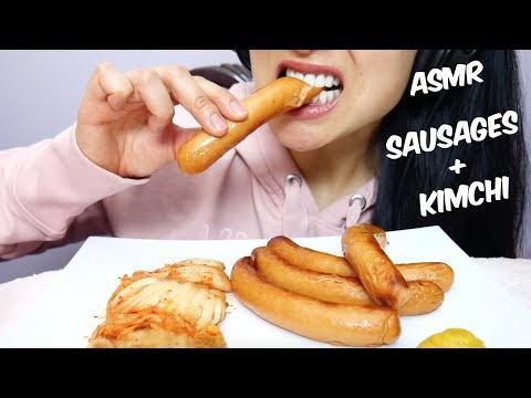 ASMR Kimchi + European Sausages (EATING SOUNDS) No Talking | SAS-ASMR