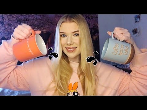 ASMR MY MUG COLLECTION PART 2 ~Tracing, Soft Speaking, Tapping~