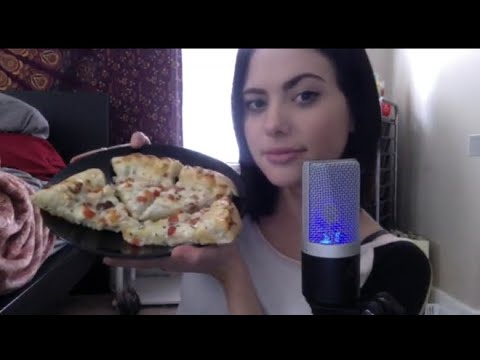 ASMR Eating Pizza and Whispering