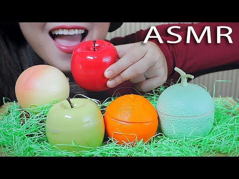 ASMR EATING JAPANESE FRUIT JELLY BOX SOFT CHEWY EATING SOUNDS | LINH-ASMR 먹방