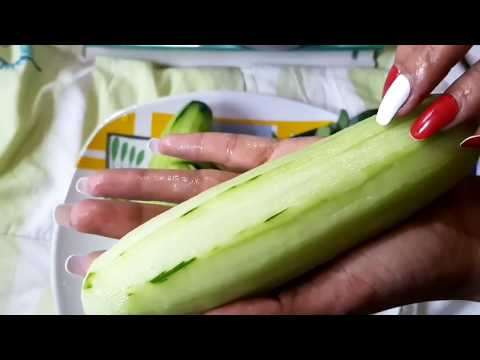 ASMR Cucumber Peeling and Scratching