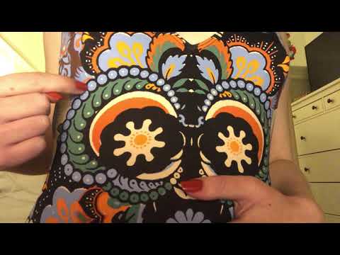 ASMR Swimwear Pattern Tracing with Repeating Words and Mouth Sounds