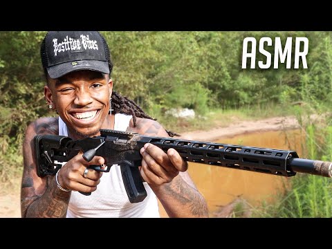 ASMR ** REAL GUN SHOT SOUNDS** For SLEEP And For SLEEP And Relaxation Whispers , Tapping Etc..