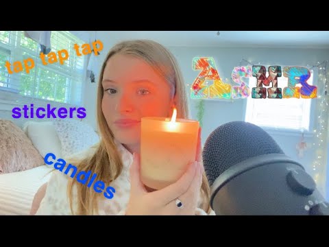 ASMR tapping on candles and stickers! ( this vid was from the beginning of October hope you enjoy!)
