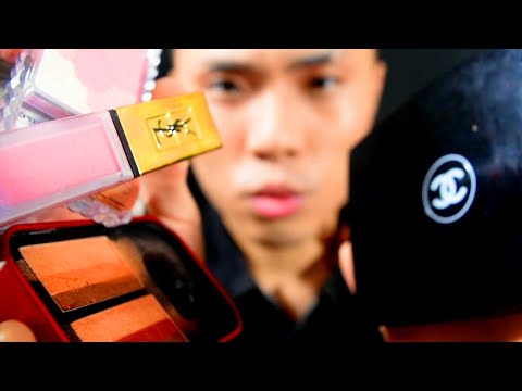 Full Face in 10 Min ⚡ ASMR: YSL, CHANEL, NARS, Canmake · Fast & Aggressive Korean Makeup Roleplay