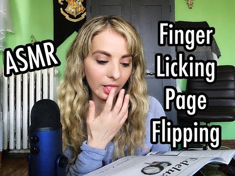 ASMR || Finger Licking and Page Flipping (whisper edition)