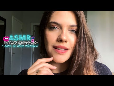 Sons sensíveis de boca | ASMR me maquiando