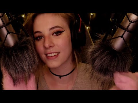 ASMR | gently whispering you to sleep with soft sounds - fluffy mic